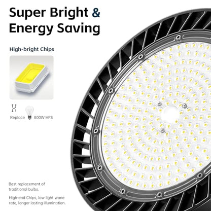 lvsdak UFO LED High Bay Lights 200W 30000LM 5000K 6 Pack - size: 200W 6P