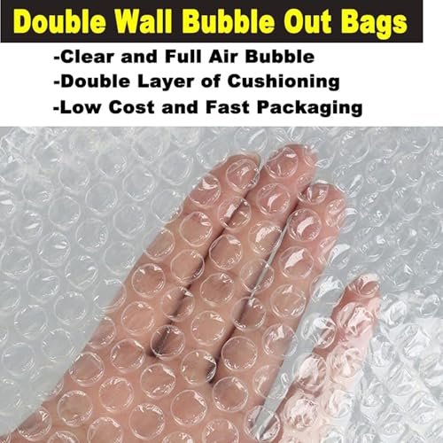 50Pcs 12” x16” Bubble Pouches Wrap Bags Sleeves for Packaging Shipping - size: 12"x 16"-50PCS