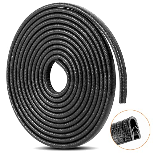 Car Door Edge Guards 16Ft(5M) Automotive Door Entry Guard U Shape - color: Black, size: 16 ft