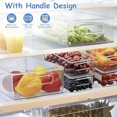 12 Pack Refrigerator Organizer Bins - size: 12 Pack