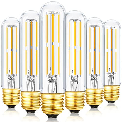 T10 Led Bulb Dimmable 6W Led Tubular Bulbs 60 Watt Incandescent Bulb 3000K - color: 6w=60w Soft White 3000k 6p