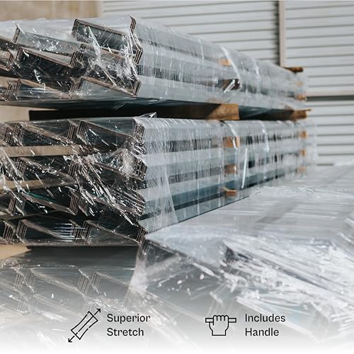 PSBM Dark Blue Mini Stretch Wrap with Plastic Handle, 24 Rolls 5 Inch x 1000 Feet 80 Gauge Heavy Duty Plastic Wrap Industrial Strength Shrink Film for Moving, Packing & Shipping