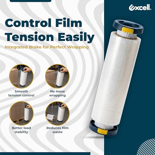 Stretch Wrap Dispenser with Brake, Film Hand Saver, 3 in Core