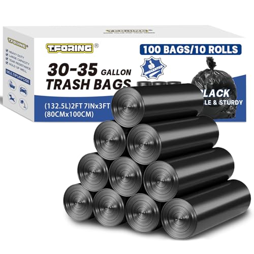 30-35 Gallon Trash Bags Heavy Duty 1.5 Mil,31'' x 39'',100 Count - color: 30-35 Gallon | 100 Count, size: 120 Count(pack of 1)