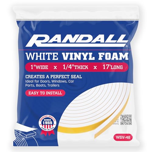 Foam Weather Stripping/Door Window Seal - Weather Stripping Foam Tape, 17 Ft Door Seal Strip, EVA Material, High Density 1/4" Thick, No Residue Adhesive (1" Wide) - size: 1" Wide