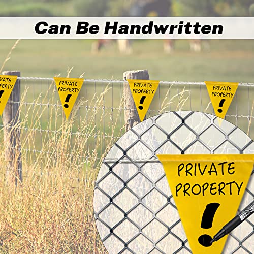 OSHA Perimeter Marking Flags (102FT string) Warn of hazardous areas, traffic control.Marking construction sites, scaffolding, sporting events, private property. - color: Yellow, size: 7"x10"x102Ft