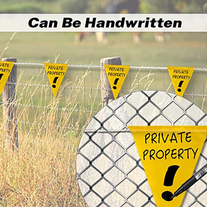 OSHA Perimeter Marking Flags (102FT string) Warn of hazardous areas, traffic control.Marking construction sites, scaffolding, sporting events, private property. - color: Yellow, size: 7"x10"x102Ft