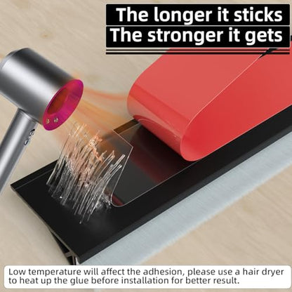 Esufeir 39” Under Door Draft Stopper with Brush,Black - color: Black, size: 39" X 1Pack