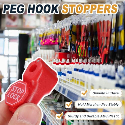 uxcell Pegboard Hook Stop Locks, 7mm White Display Hook Locks 50Pcs - color: White, size: 7mm