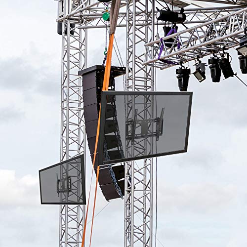 Mount-It! Universal Truss & Pole TV Mount with Quick Release Clamp, Stage & DJ Lighting Truss TV Bracket for 48–51mm Pipes, VESA 100x100–400x400, 32–55 Inch Screens, 88 lb Capacity