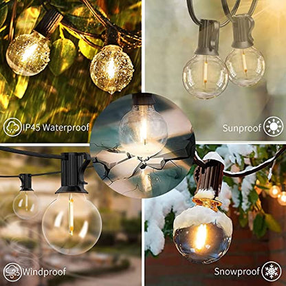 Svater Outdoor String Lights 120 FT Waterproof Patio Light 63 LED Bulbs - size: 120FT