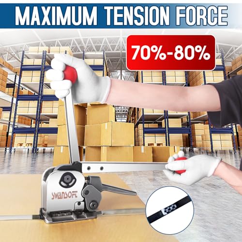 SWANSOFT Steel Banding Strapping Kit Metal Steel Banding Tool Packing