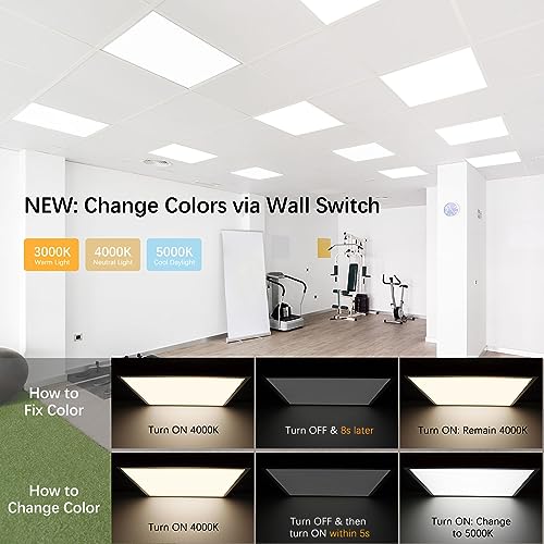 AIKVSXER 8 Pack 2x2 Led Flat Panel Light 40W 3000K/4000K/5000K Switchable - color: 2x2 8PACK