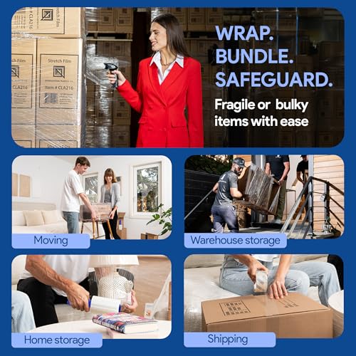 International Plastics Co. 2 Pack of 5'' Stretch Wrap with Rotating Handle - size: 2 Pack, style: 5" Spinning Handles
