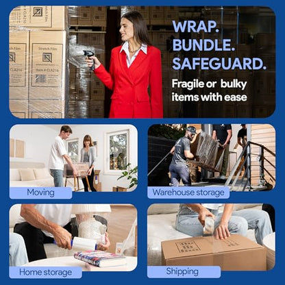 International Plastics Co. 2 Pack of 5'' Stretch Wrap with Rotating Handle - size: 2 Pack, style: 5" Spinning Handles