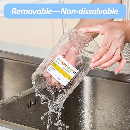 300 Pcs Restaurant Quality Shelf Life Food Rotation Labels Vinyl, 2” x 3” Self-Adhesive Removable Freezer Food Labels, Perfect for Reusable Containers, Easy to Remove, Food Safety Date Sticker - style: 1 Pc