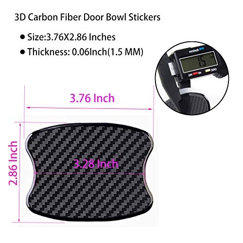 Universal 3D Carbon Fiber Car Door Handle Protection Film-S - color: Black, size: S