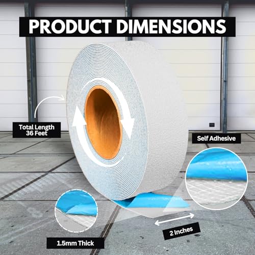 DuraMark RPT-750 Reflective Pavement Marking Tape, White, 2 in x 36 ft - color: White, size: 2 Inch x 36 Ft