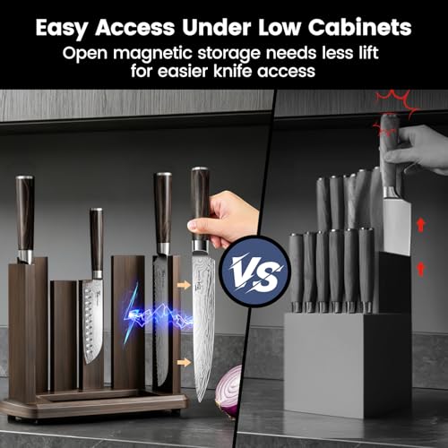 SYOKAMI 15-Piece Kitchen Knife Set with Magnetic Block, New for 2026 - size: 15 Piece with Magnetic Block