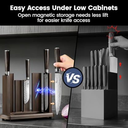 SYOKAMI 15-Piece Kitchen Knife Set with Magnetic Block, New for 2026 - size: 15 Piece with Magnetic Block