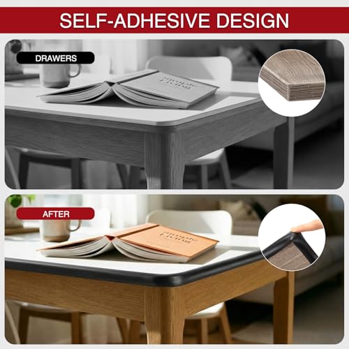 3/8 Inch Rubber Edge Trim 20ft Self-Adhesive U Channel Edge Strip - size: 20ft，3/8 Inch
