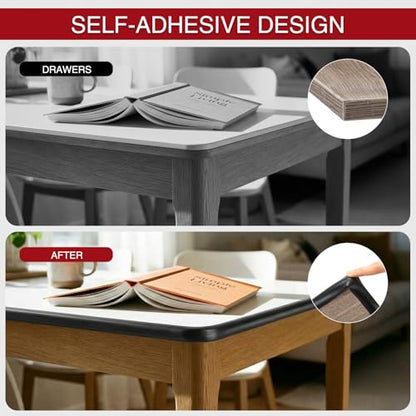 3/8 Inch Rubber Edge Trim 20ft Self-Adhesive U Channel Edge Strip - size: 20ft，3/8 Inch