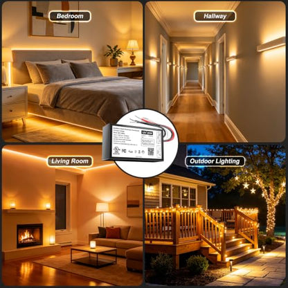 60W Dimmable LED Driver 12V, Triac/ELV/MLV AC to DC Compatible with Lutron - size: 60W12V