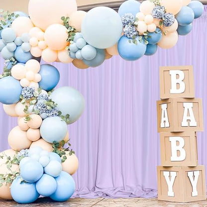 MEETSKY Purple Backdrop Curtains,Wedding Backdrop Drapes,5ft x 7ft,2 Panels - color: Light Purple, size: 60"W x 96"L (Pack of 2)