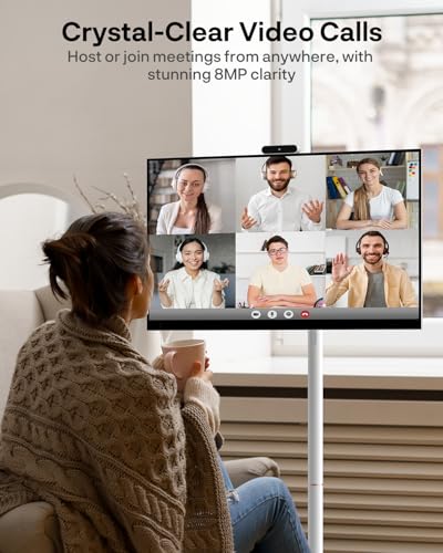 SYLVOX 27" Smart Rolling Display with Stand, Built-in 4-5H Battery - size: 27''