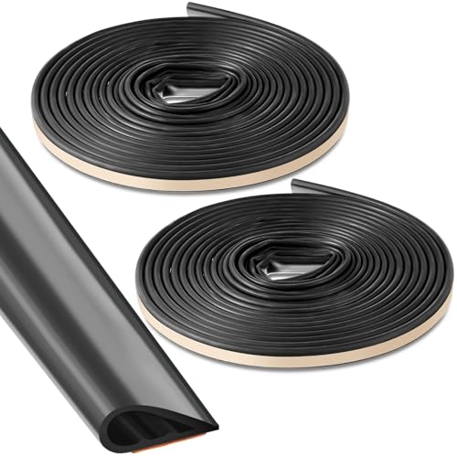 4 Pcs Adhesive Fire/Smoke Door Gasket Seal, 0.5" W X 0.25" H X 20' L, Black - color: Black, size: 0.5" W X 0.25" H X 20' L