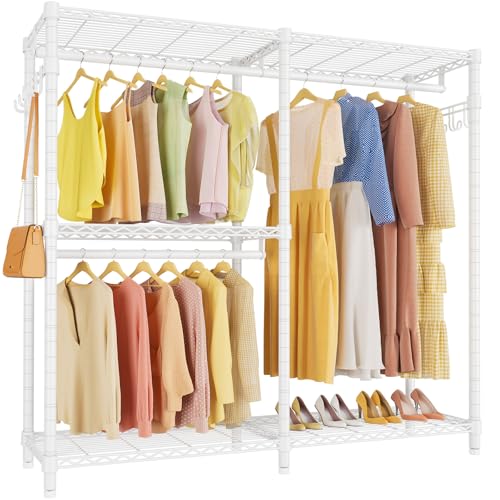 VIPEK V4 Garment Rack for Hanging Clothes Heavy Duty Portable Closet - color: White, style: V4