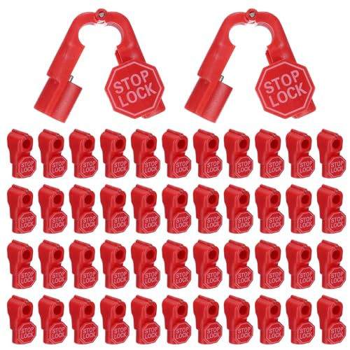 uxcell Pegboard Hook Stop Locks, 8mm Red Display Hook Locks 50Pcs - color: Red, size: 8mm