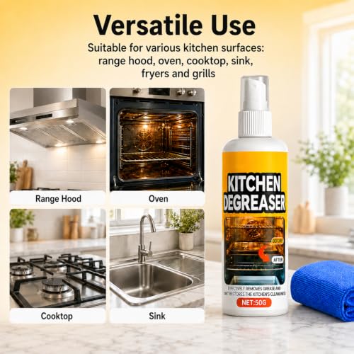 BBQ Grill Cleaner Spray,Fast-Acting BBQ Grill Cleaning Spray for Outdoor,Heavy Duty Degreaser,Grill Degreaser For Outdoor Grill,Outdoor Use（ 2PCS