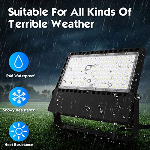 240W LED Stadium Lights,90000LM Dusk to Dawn Photocell Flood Light Outdoor,110 to 277 Volts,IP67,ETL Certified,Suitable for Commercial Square,Arena,Sports Field, Parking lot, Docks(3-Pack) - size: 240W-3pack-photocell