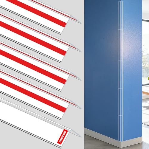 Clear Self-Adhesive Mini Wall Corner Protectors, Cute Corner Guards & Edge Protector for Wall Door Frame Cabinet Baseboard & Door, Table, Stair, Easy to Cut (5/8" Thick, 23.62" Length - 5Pack) - size: 0.67inx24in