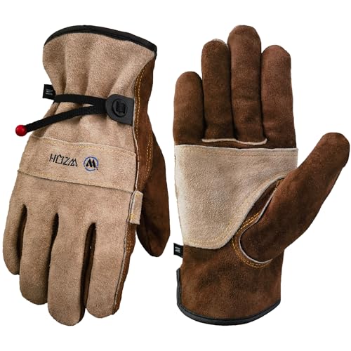 WZQH Leather Work Gloves for Men or Women.Gardening,Welding,Coffee-grey S - color: Coffee - Grey, size: Small (Pack of 1)