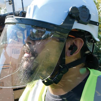 KLEIN TOOLS 60528 Full-Brim Hard Hat Face Shield, Clear, One Size - size: Full Brim Clear