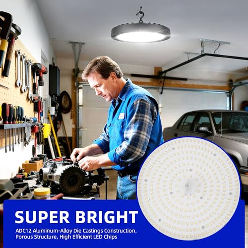 hykolity UFO LED High Bay Light, 200W, 26000LM, 5000K Daylight, 130LM/W - size: 200W