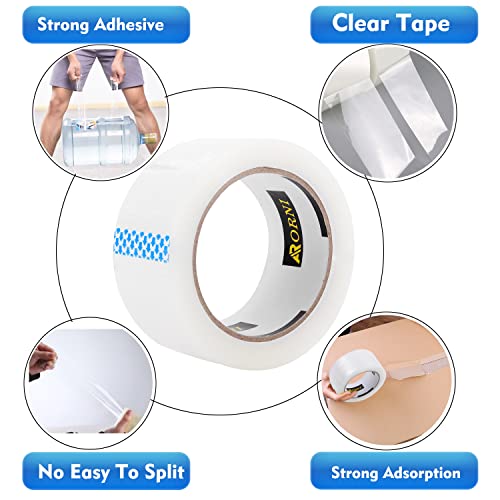 Clear Packing Tape Heavy Duty Refill Rolls Sealing Great for Packing Box Shipping and Moving Supplies Packaging 12 Rolls 1.88" x 65 Yards 3" Core 2.7 Mil Thick Adhesive - size: 12 Rolls/65 Yards 2.7 Mil