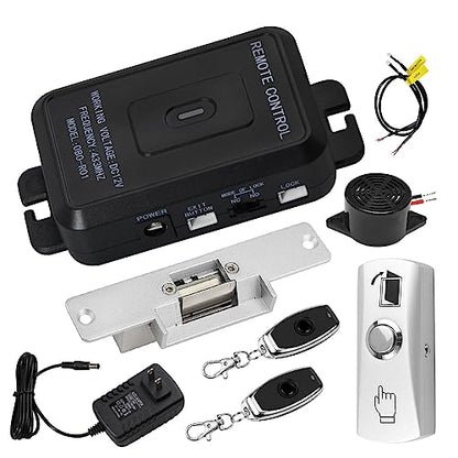 YiToo Fail-Safe Electric Strike Door Lock with 433MHz 12VDC Remote Control for Access Control System - style: With Fail-safe Strike Lock