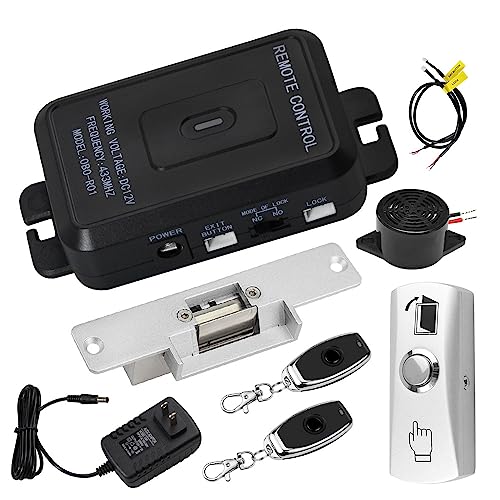 YiToo Fail-Safe Electric Strike Door Lock with 433MHz 12VDC Remote Control for Access Control System - style: With Fail-safe Strike Lock