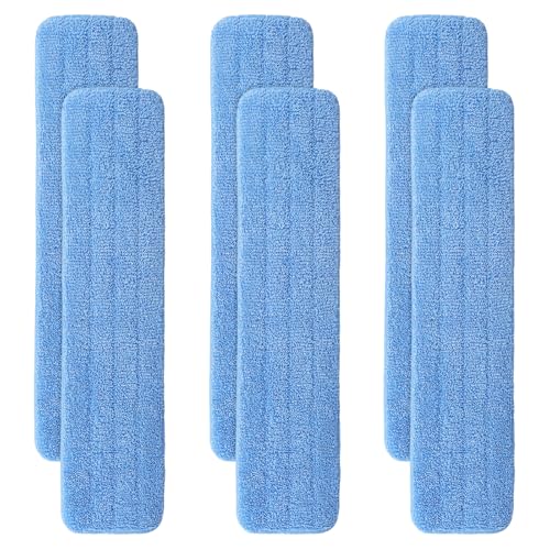 36" Microfiber Pad for Rubbermaid Commercial 36 Inch Mop Head - 6 Pack Replacement Wet & Dry Commercial Reusable Cleaning Mop Refills Fit for Any Microfiber Flat Mop System 36" - color: Blue-36inch-6pack