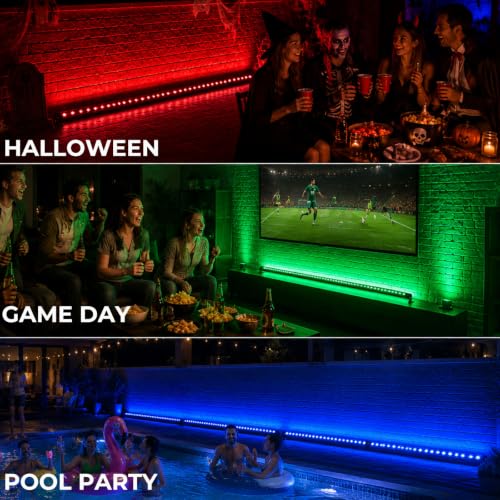 2Pack RGBW Wall Washer Lights 100W Outdoor LED Light Bar