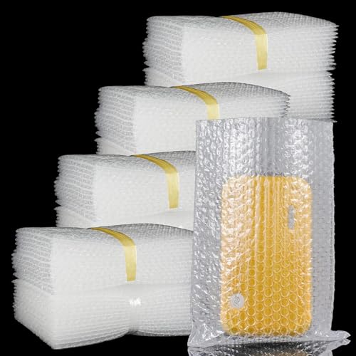 200Pcs 6” x 8” Bubble Pouches Wrap Bags Sleeves for Packaging Shipping - size: 6"x 8"-200PCS