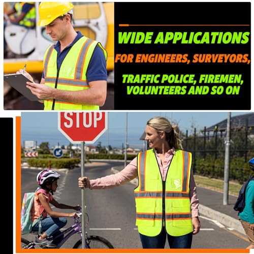 EBOOT 20 Pack Safety Vest High Visibility Reflective, Fluorescent Green - color: Fluorescent Green