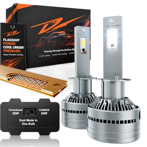 LUXSTER H1 Dracarys 100000lm Dual Power LED Bulbs 6000K (2 Pack) - size: H1