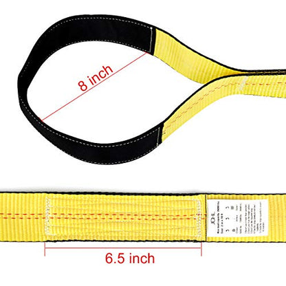 Lift Sling Straps 10'x2 15,000 Pound Capacity 2-Pack Heavy Duty Lifting Slings Web Sling Tree Saver Recovery Strap Web Sling Winch Strap Yellow - color: 10'x2" 15,000 Pound Yellow