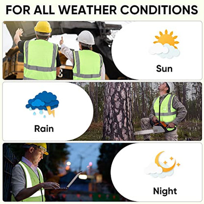 TICONN High Visibility Reflective Safety Vest for Men & Women, ANSI Class 2 - color: Green, size: Large