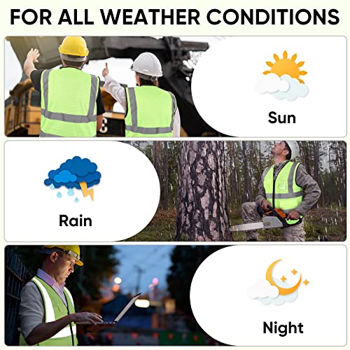 TICONN High Visibility Reflective Safety Vest for Men & Women, ANSI Class 2 - color: Green, size: X-Large