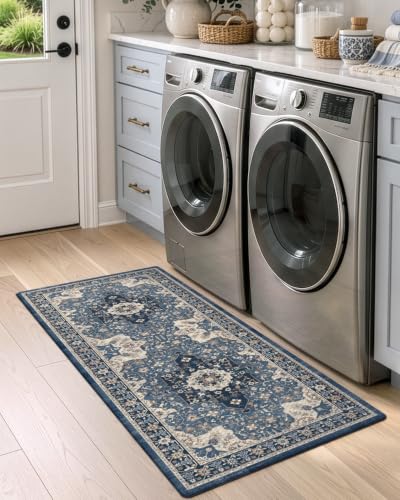 DEXI Kitchen Floor Mats Cushioned Anti Fatigue Runner Rug 23x59 Blue - color: Blue, size: 59"L x 24"W x 0.4"Th